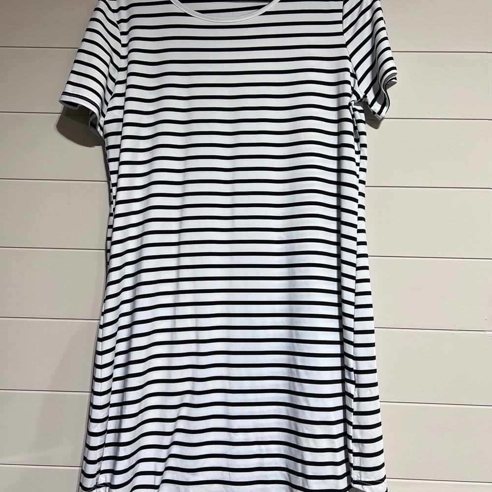 Striped Black and White Women's Dress